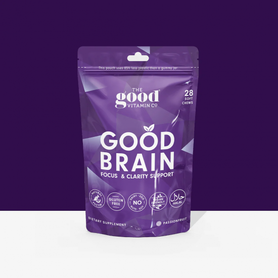 【软糖因自然因素融化不理赔】The Good Vitamin CO Brain 睿智专注提神亚麻籽精华软糖28粒  百香果味 保质期2025.10